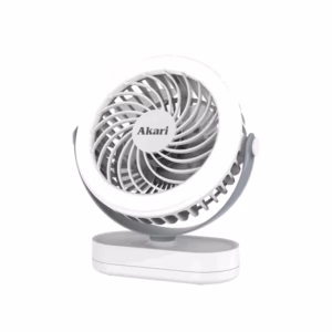 Akari 5" Rechargeable Fan w/ Ring Light (AJF-5024)